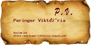Peringer Viktória névjegykártya